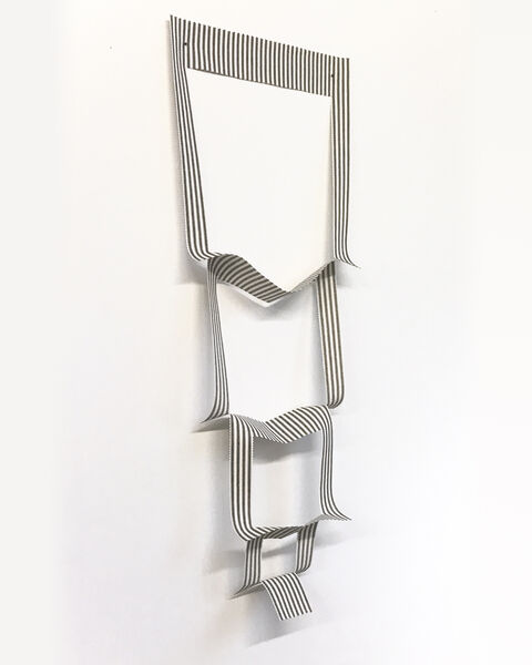 Daniel G. Hill—Fallen Painting—four stripes, 2019