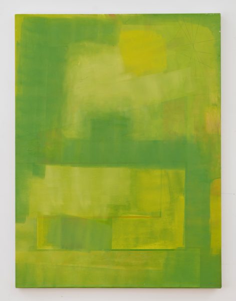 A green Sharon Butler painting