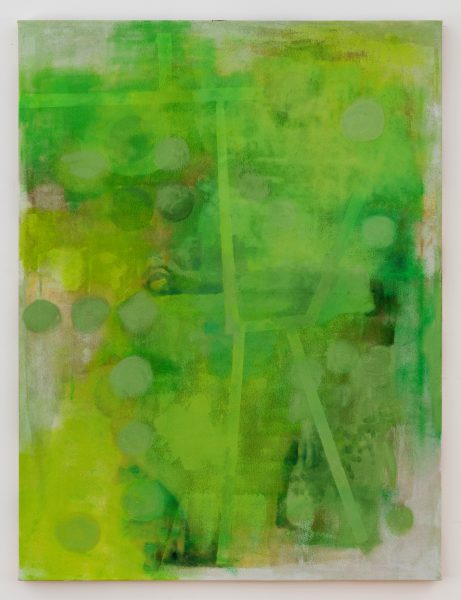 A green Sharon Butler painting