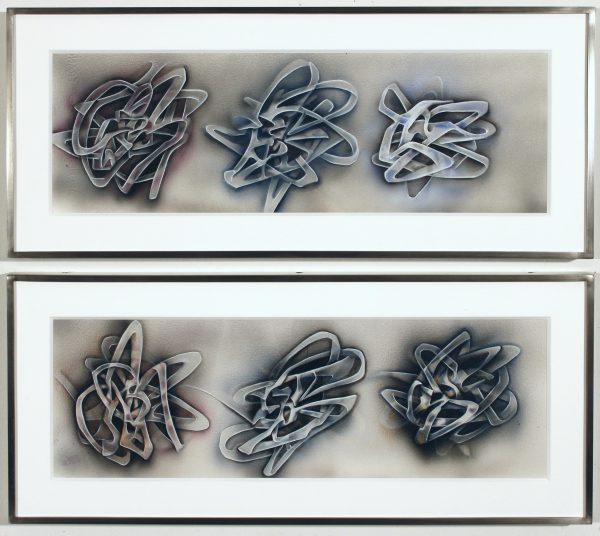 painting entitled Studies in Grey I & II by Megan Olson