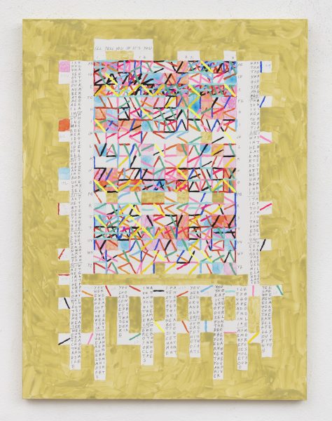Painting entitled I’LL TELL YOU IF IT’S YOU by Leslie Roberts