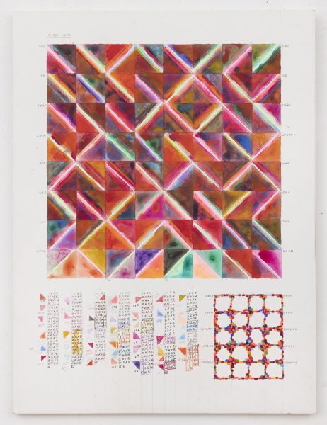 Painting entitled IN ALL CAPS by Leslie Roberts