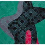 Painting titled Red Triangle by Marcy Rosenblat