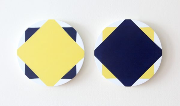 Painting entitled The Story of Cadmium Yellow and Ultra Marine Blue by Patricia Zarate