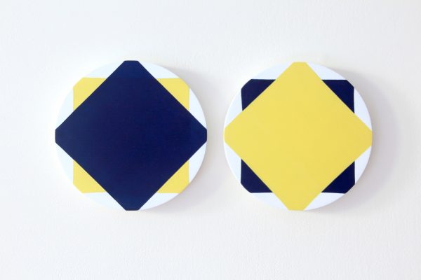 Painting entitled The Story of Cadmium Yellow and Ultra Marine Blue by Patricia Zarate