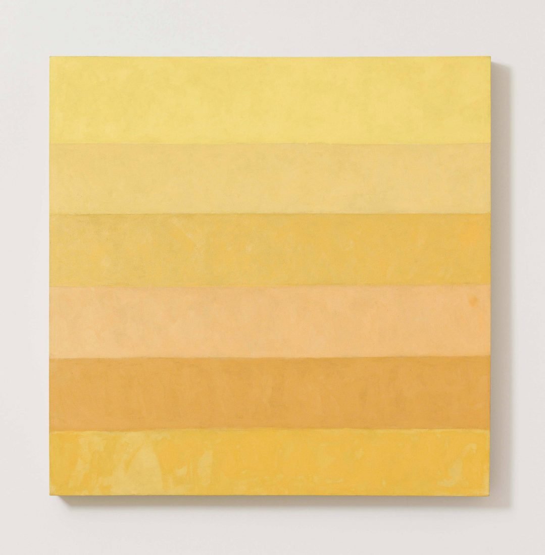 painting entitled 6 Brands of Naples Yellow by Merrill Wagner
