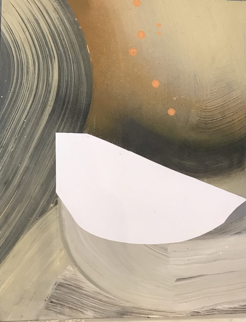 Painting titled White Wedge by Phillis Ideal