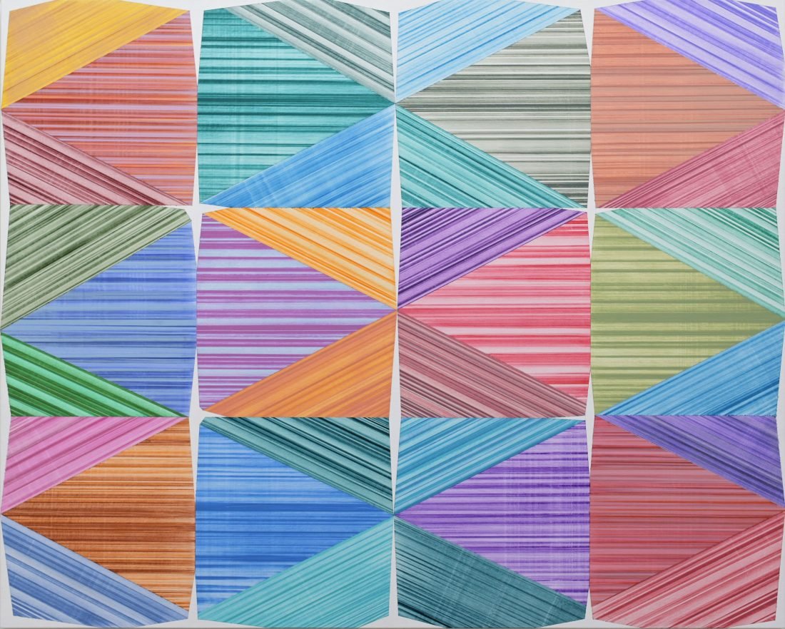 painting entitled Split Combine by Erick Johnson